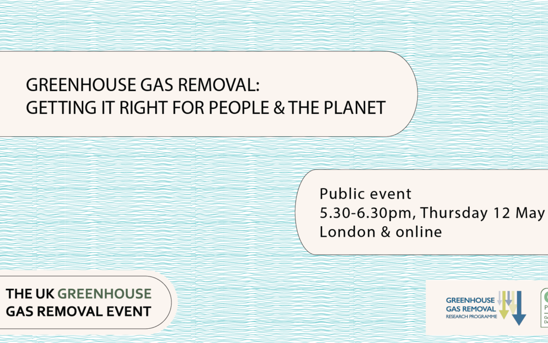 Greenhouse Gas Removal: Getting it right for people and the planet