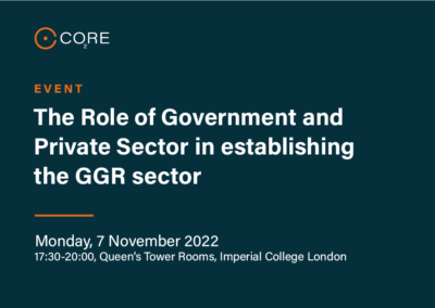 The Role of Government and Private Sector in establishing the GGR sector