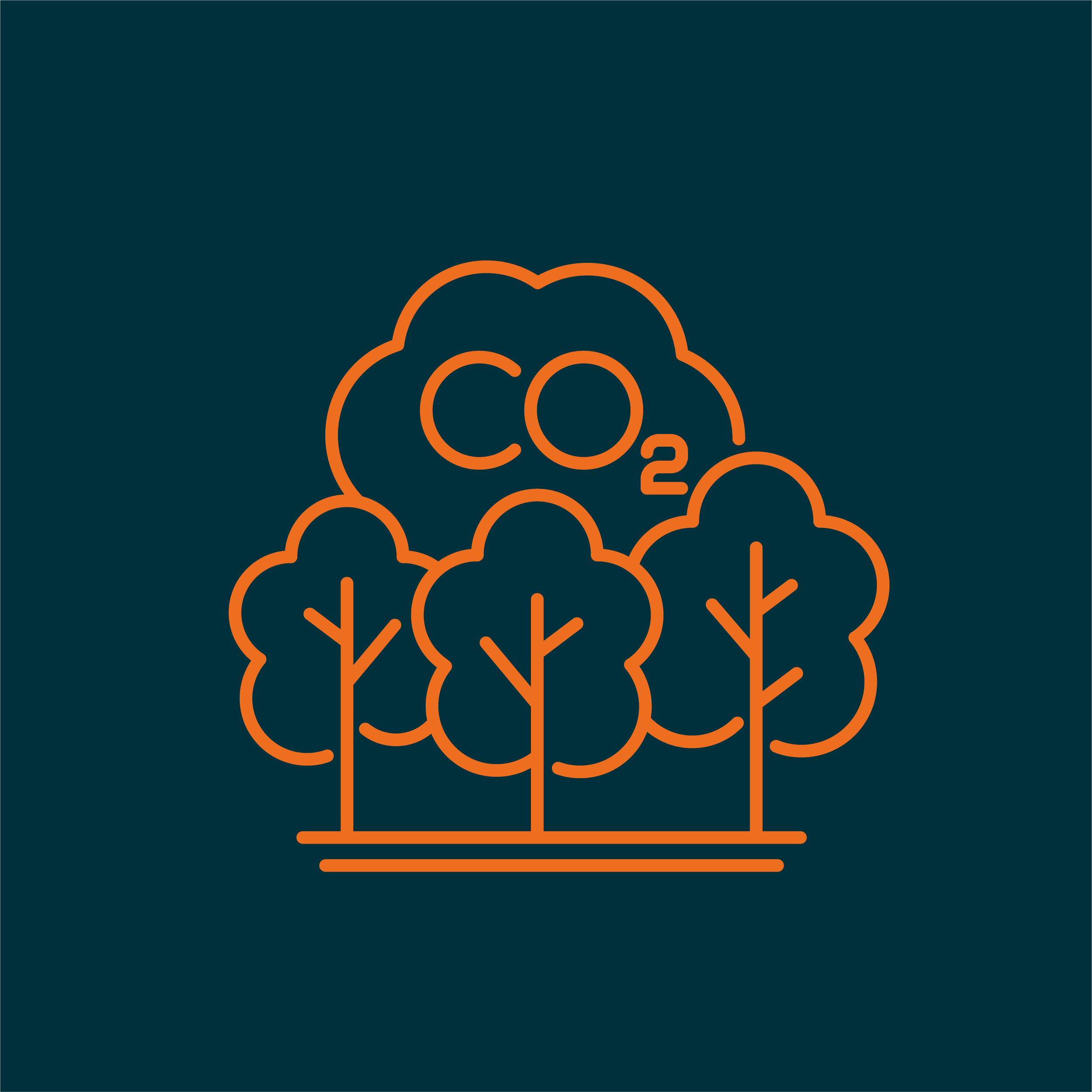 image shows CO2 bubble behind trees