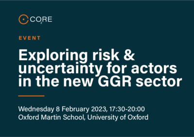 Exploring risk & uncertainty for actors in the new GGR sector