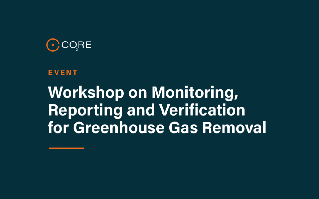 Workshop on Monitoring, Reporting and Verification for GGR (Invite only)
