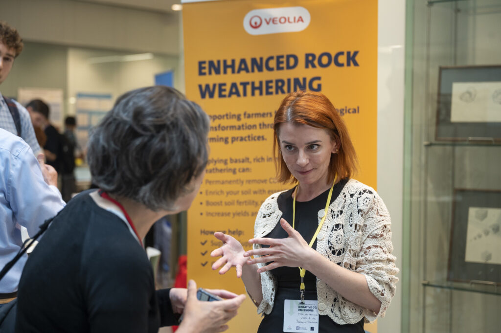 Two women have a discussion