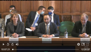 Dr Steve Smith providing oral evidence to the Environmental Audit Committee