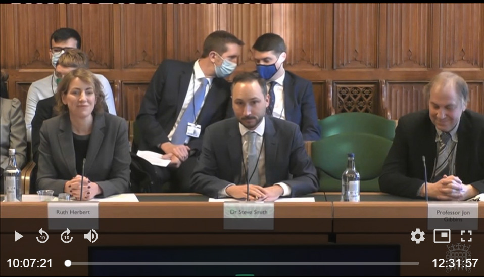 Hub Executive Director gives oral evidence to the Environmental Audit Committee