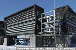 Direct air capture machine at Climeworks Orca plant, Iceland ©2022 Climeworks