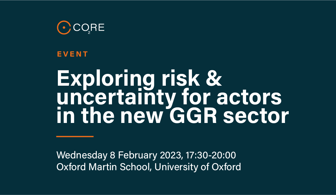 Exploring risk & uncertainty for actors in the new GGR sector
