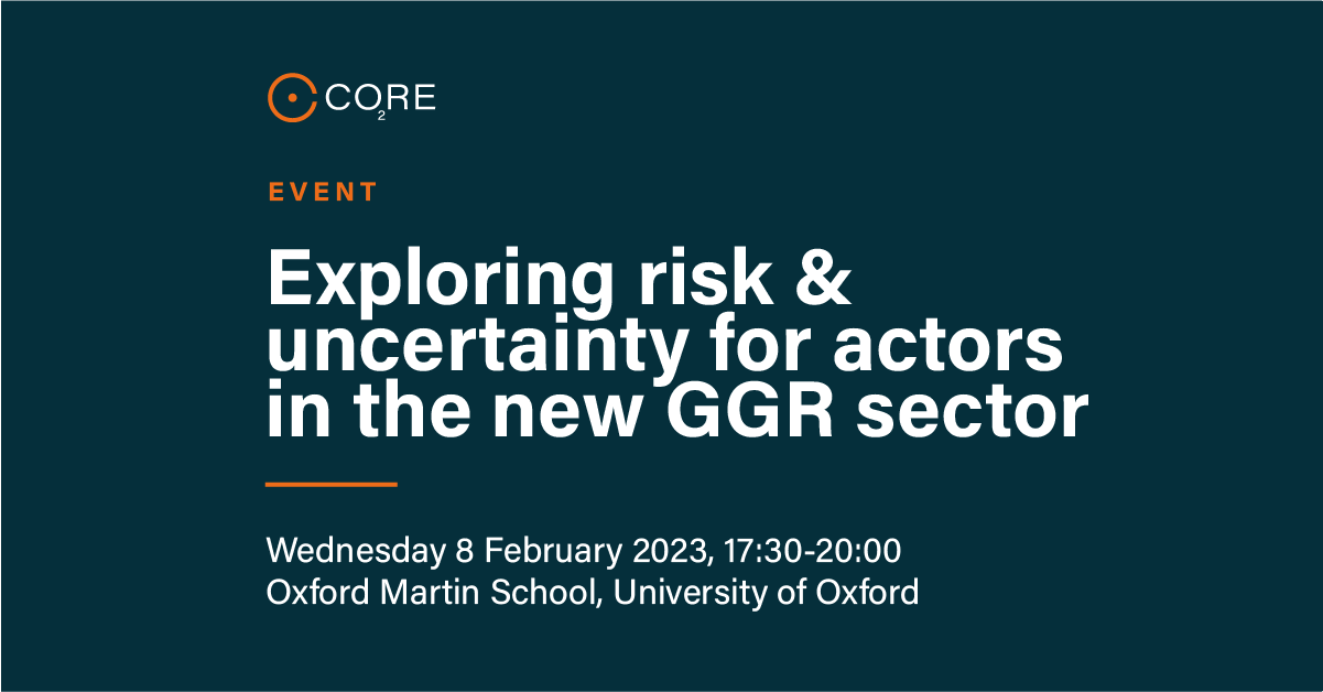 Exploring risk & uncertainty for actors in the new GGR sector
