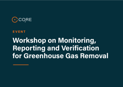 Workshop on Monitoring, Reporting and Verification for GGR (Invite only)