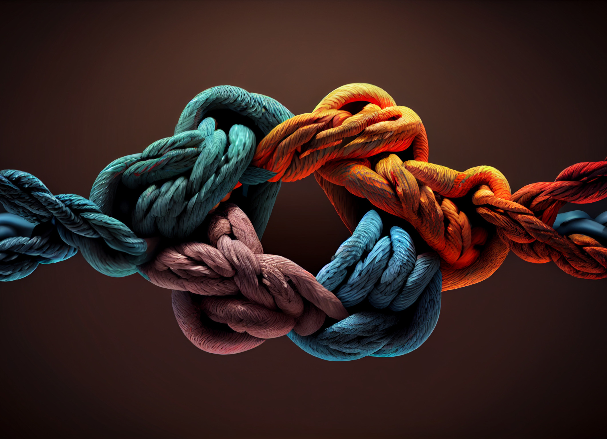 Ropes connecting together to represent the topic (durability and synergies) of the article